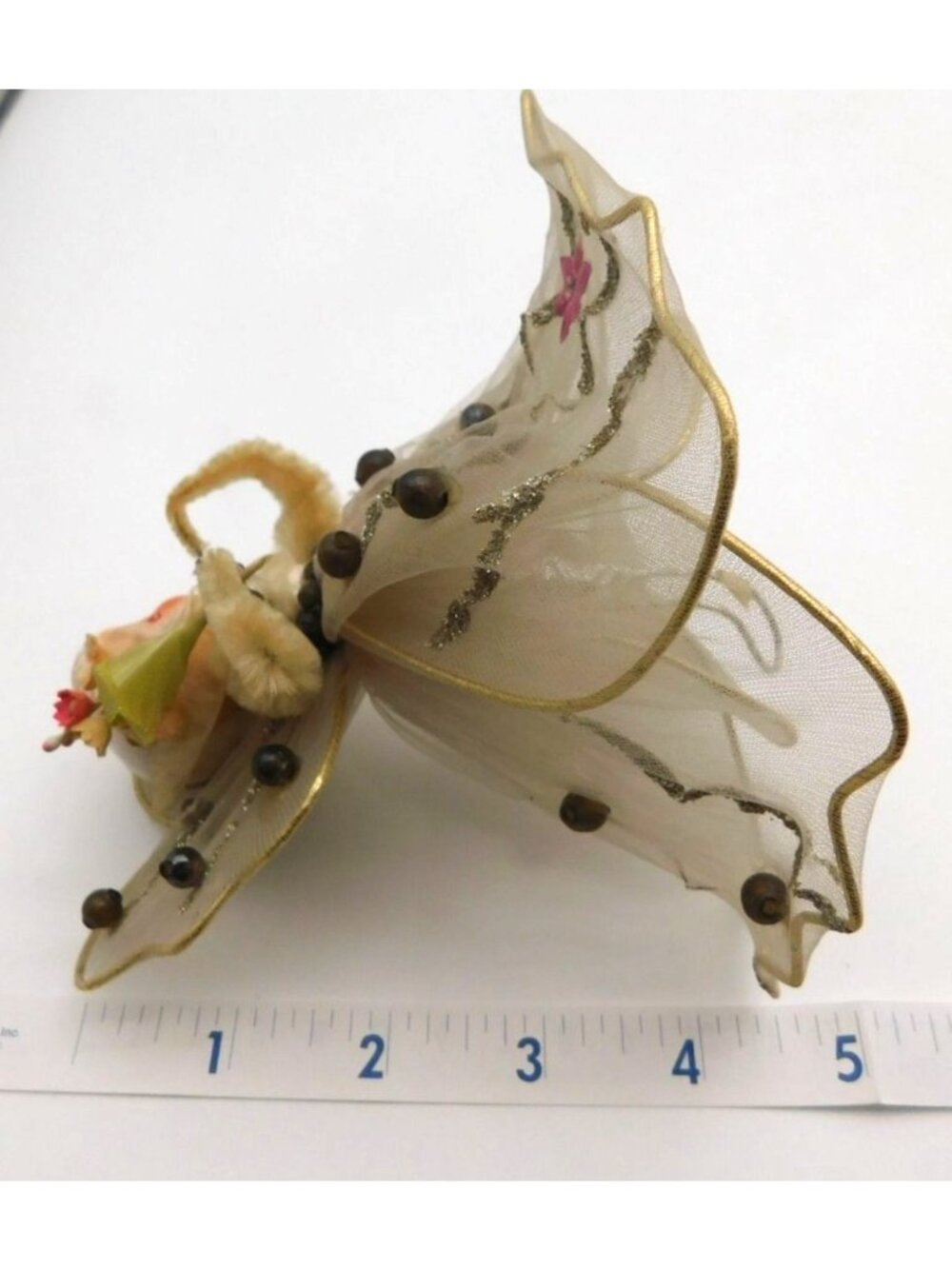 Lot 2 Vintage Holt Howard Tulle Christmas Angels 4" MCM Kitsch Holiday Decor - Picture 9 of 9